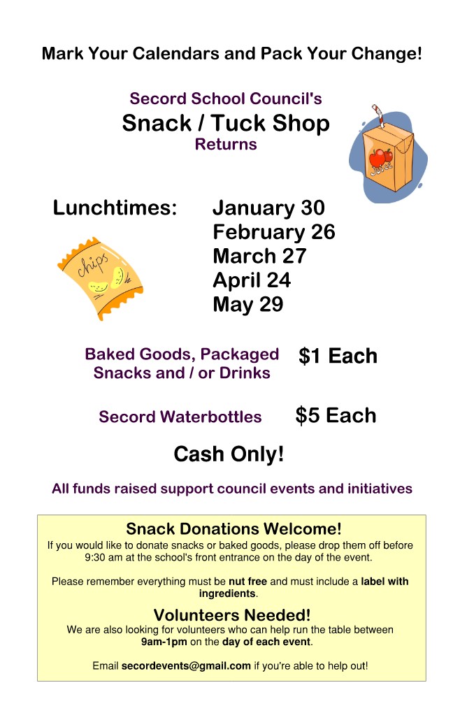 Tuck Shop Handbill 2026